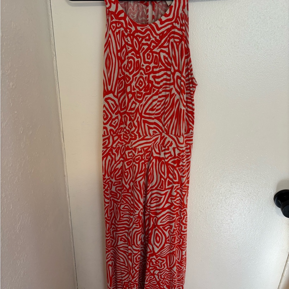 Banana Republic orange and White Swirl Dress